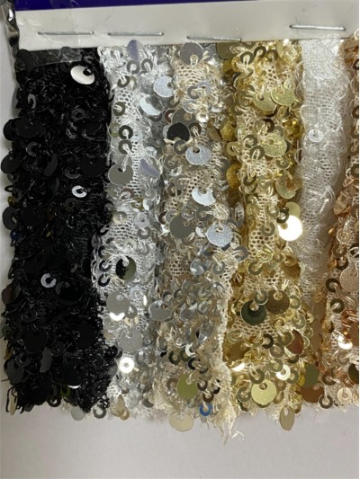 GZ-XP 珠片滌安网閃光布    幅寬：100-110cm   成分：100%滌綸  珠片PET 後面照